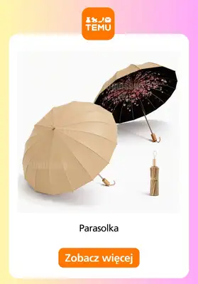 Temu - gazetka promocyjna Parasolki na deszczowe dni od środy 09.09  - strona 5