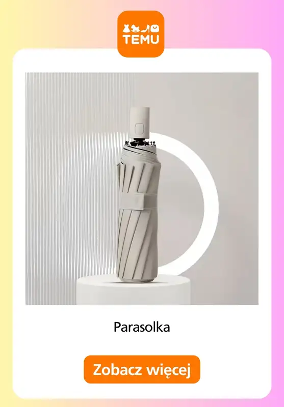 Temu - gazetka promocyjna Parasolki na deszczowe dni od środy 09.09  - strona 13