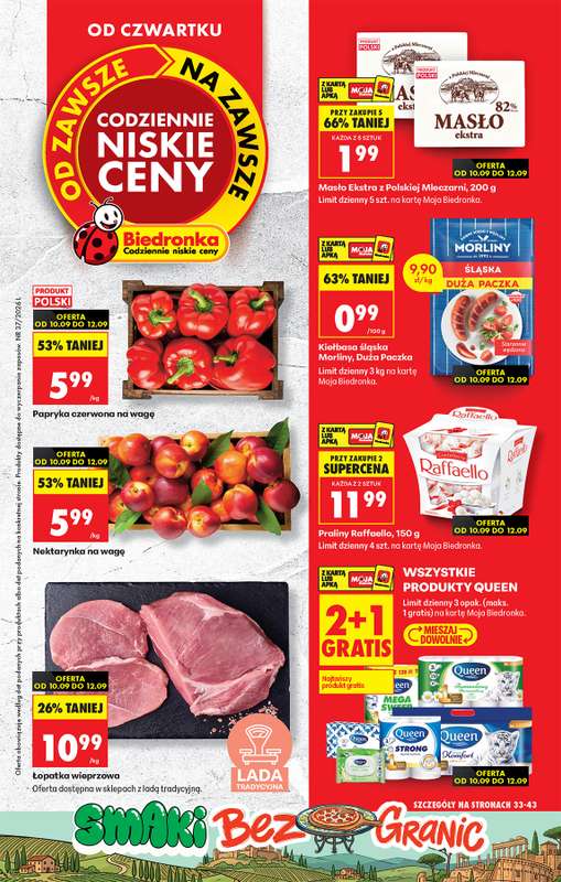 Biedronka - gazetka promocyjna Od czwartku, Z ladą tradycyjną od czwartku 10.09 do środy 16.09