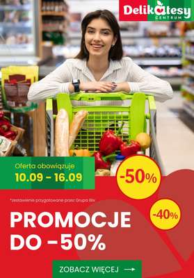 Delikatesy Centrum - gazetka promocyjna Promocje do -50% od czwartku 10.09 do środy 16.09