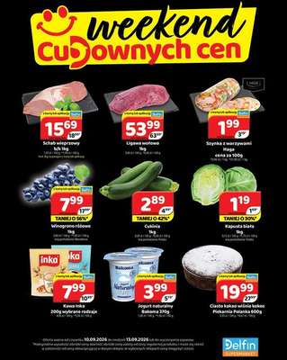 Delfin - gazetka promocyjna Weekend cudownych cen od czwartku 10.09 do niedzieli 13.09