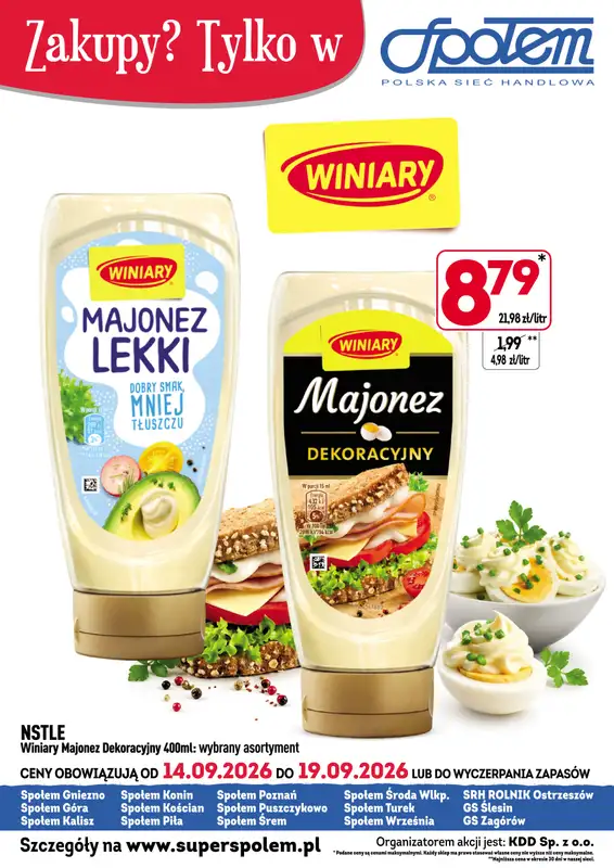 Społem - Blisko i Korzystnie - gazetka promocyjna Zakupy? Tylko w Społem od poniedziałku 14.09 do soboty 19.09 - strona 2
