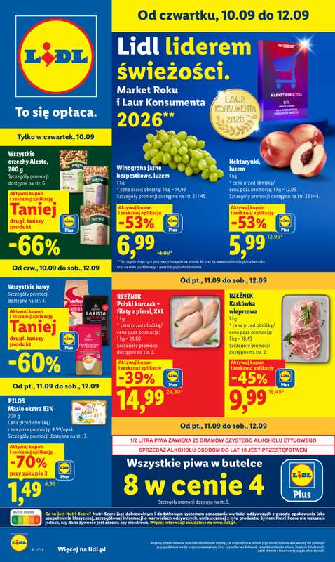 Lidl - gazetka promocyjna Oferta od czwartku od czwartku 10.09 do soboty 12.09