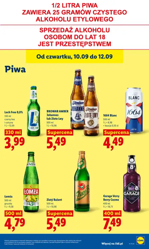 Lidl - gazetka promocyjna Oferta od czwartku od czwartku 10.09 do soboty 12.09 - strona 67
