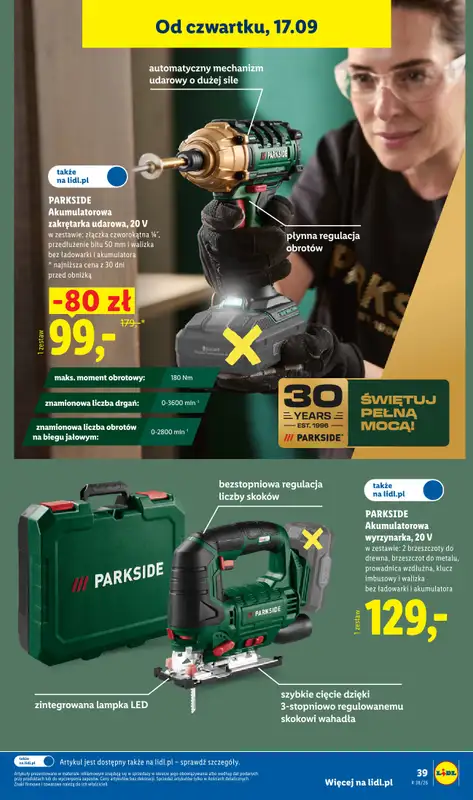 Lidl - gazetka promocyjna Katalog od poniedziałku 14.09 do soboty 19.09 - strona 47