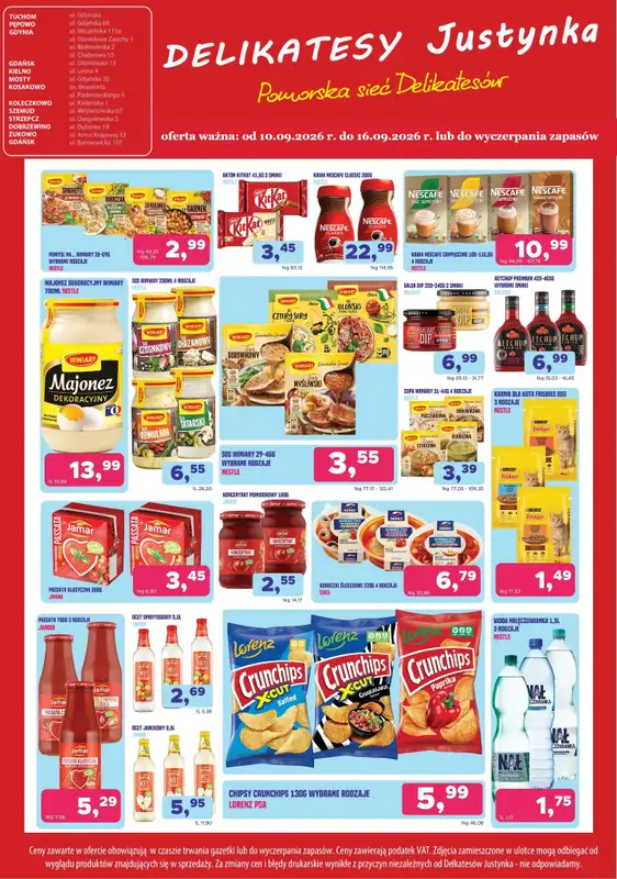 Delikatesy Justynka - gazetka promocyjna Gazetka od czwartku 10.09 do środy 16.09 - strona 3