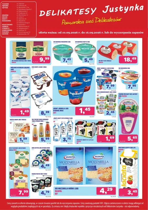 Delikatesy Justynka - gazetka promocyjna Gazetka od czwartku 10.09 do środy 16.09 - strona 2