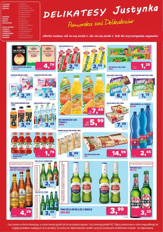 Delikatesy Justynka - gazetka promocyjna Gazetka od czwartku 10.09 do środy 16.09 - strona 4