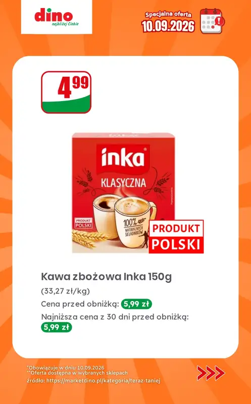 Dino - gazetka promocyjna Specjalna oferta na 10.09.2026 - promocje spoza gazetki od czwartku 10.09 do czwartku 10.09 - strona 9