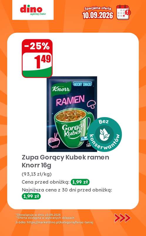 Dino - gazetka promocyjna Specjalna oferta na 10.09.2026 - promocje spoza gazetki od czwartku 10.09 do czwartku 10.09 - strona 8