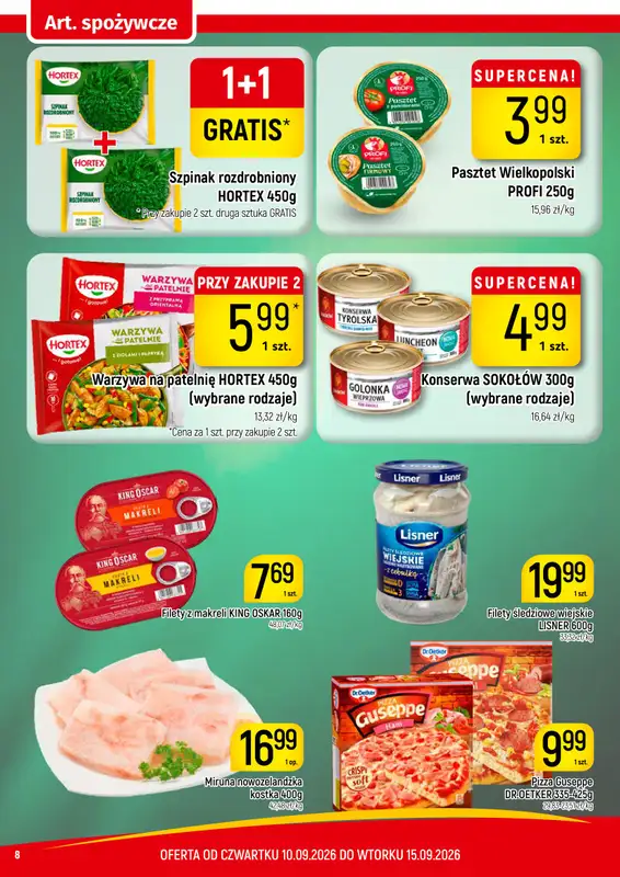 Delikatesy Piotruś Pan - gazetka promocyjna Gazetka od czwartku 10.09 do wtorku 15.09 - strona 8