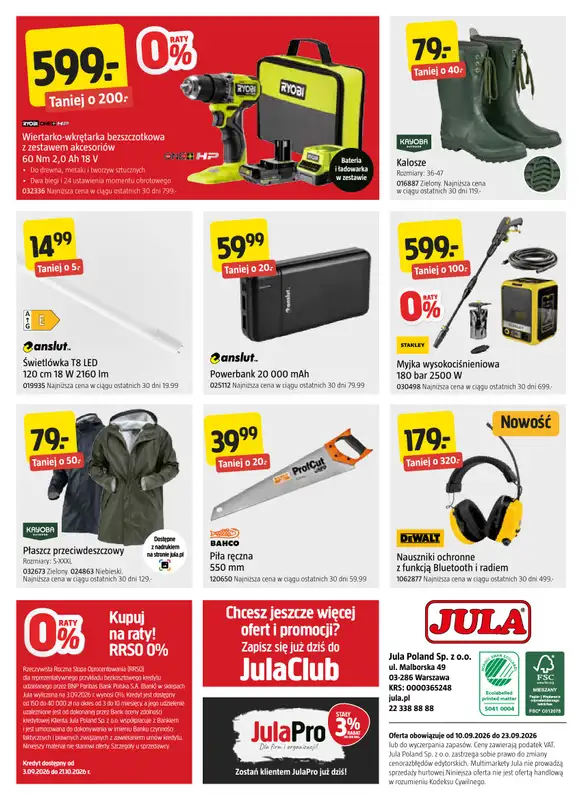 Jula - gazetka promocyjna Gazetka od czwartku 10.09 do środy 23.09 - strona 12