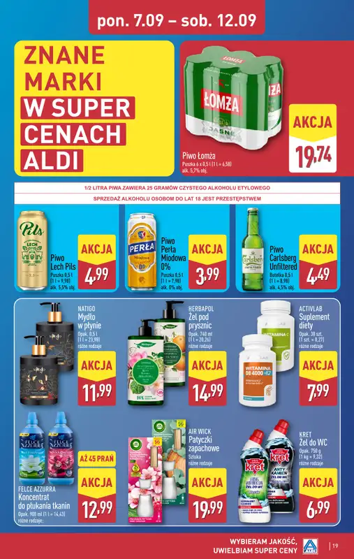 Aldi - gazetka promocyjna Pełny katalog! od poniedziałku 07.09 do soboty 12.09 - strona 19