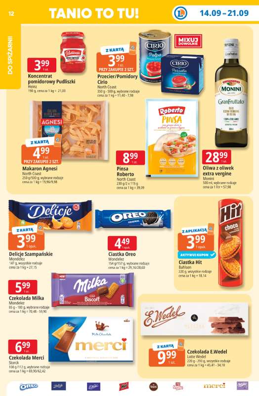 Leclerc - gazetka promocyjna Oferta E.Leclerc | Tanio to tu! od poniedziałku 14.09 do poniedziałku 21.09 - strona 12