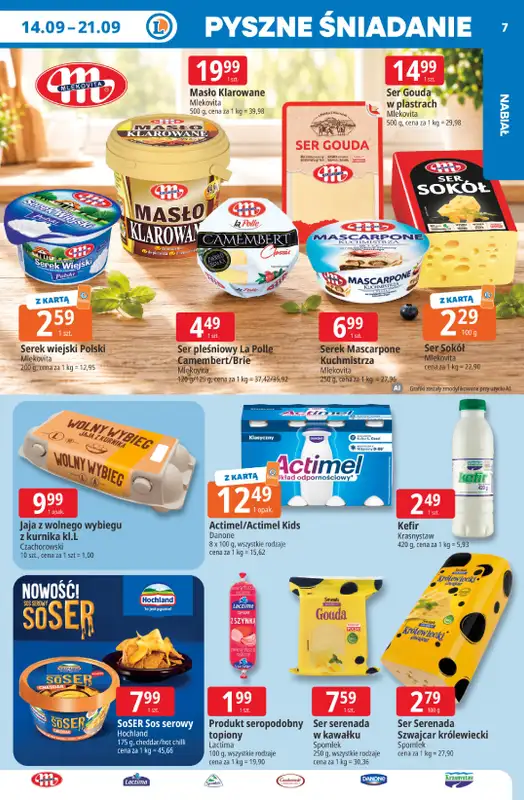 Leclerc - gazetka promocyjna Oferta E.Leclerc | Tanio to tu! od poniedziałku 14.09 do poniedziałku 21.09 - strona 7