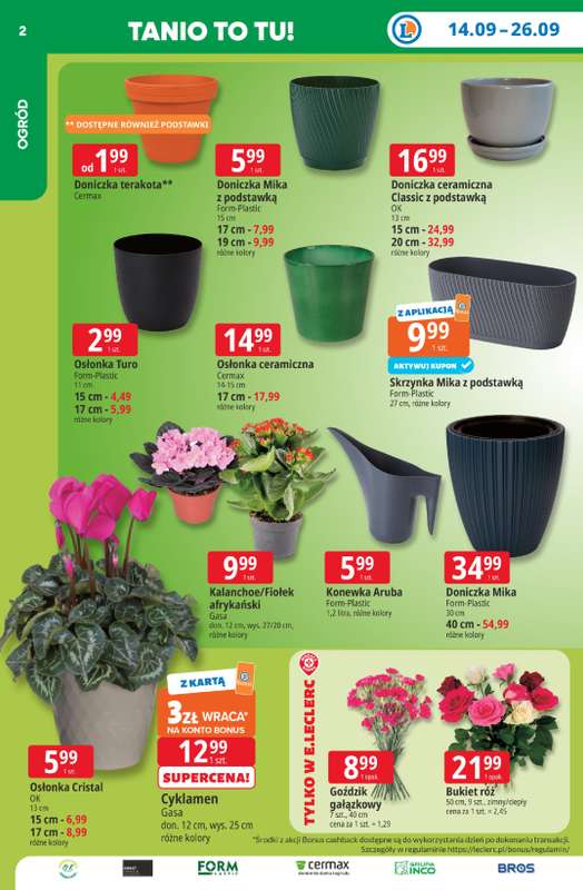 Leclerc - gazetka promocyjna Oferta E.Leclerc | Tanio to tu! od poniedziałku 14.09 do poniedziałku 21.09 - strona 2