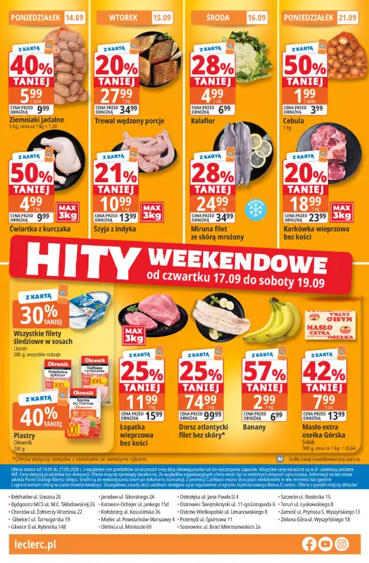 Leclerc - gazetka promocyjna Oferta E.Leclerc | Tanio to tu! od poniedziałku 14.09 do poniedziałku 21.09 - strona 20
