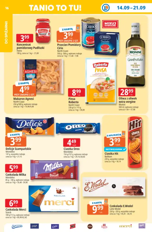 Leclerc - gazetka promocyjna Oferta E.Leclerc | Tanio to tu! od poniedziałku 14.09 do poniedziałku 21.09 - strona 16