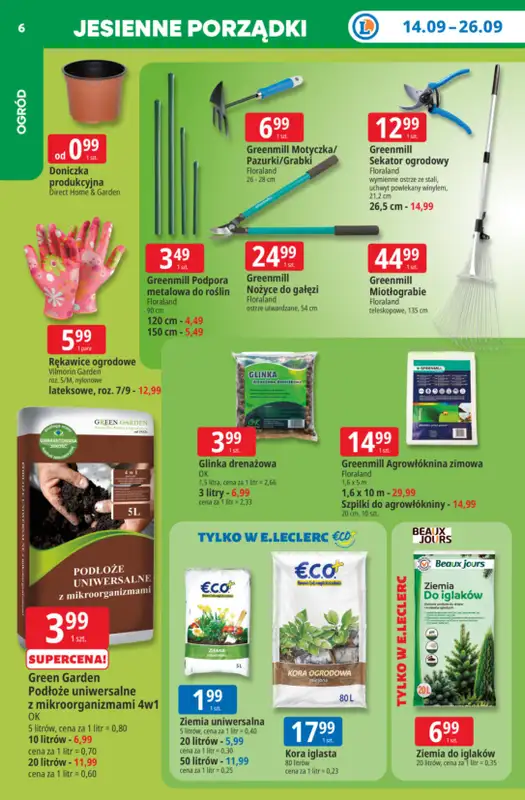 Leclerc - gazetka promocyjna Oferta E.Leclerc | Tanio to tu! od poniedziałku 14.09 do poniedziałku 21.09 - strona 6