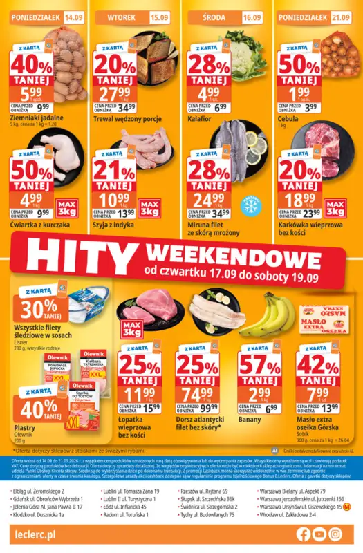 Leclerc - gazetka promocyjna Oferta E.Leclerc | Tanio to tu! od poniedziałku 14.09 do poniedziałku 21.09 - strona 24
