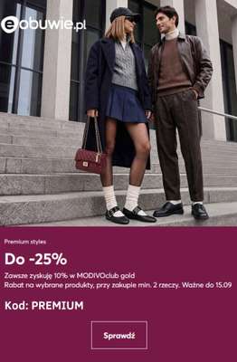 eobuwie.pl - gazetka promocyjna Do -25% przy zakupie min. 2 produktów od czwartku 10.09 do wtorku 15.09