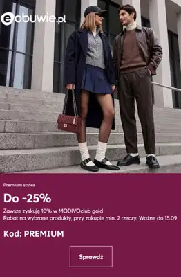 eobuwie.pl - gazetka promocyjna Do -25% przy zakupie min. 2 produktów od czwartku 10.09 do wtorku 15.09