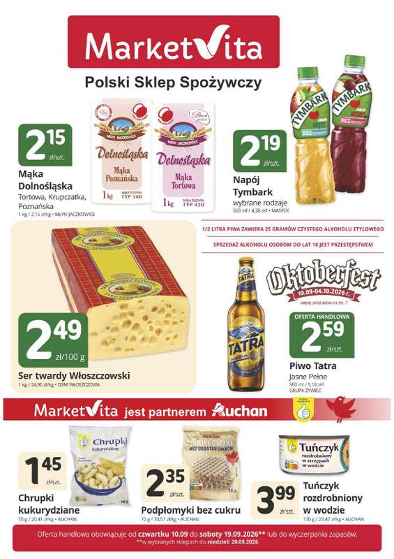 Marketvita - gazetka promocyjna Gazetka  do soboty 19.09