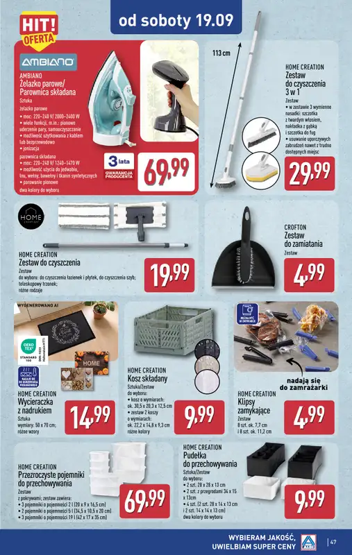 Aldi - gazetka promocyjna Pełny katalog! od poniedziałku 14.09 do soboty 19.09 - strona 47