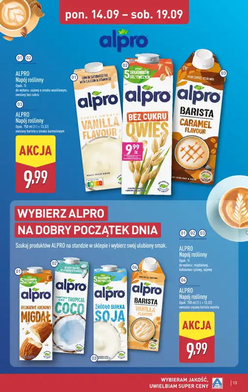 Aldi - gazetka promocyjna Pełny katalog! od poniedziałku 14.09 do soboty 19.09 - strona 13