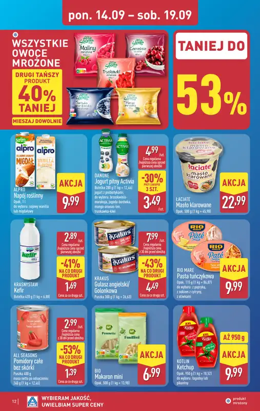Aldi - gazetka promocyjna Pełny katalog! od poniedziałku 14.09 do soboty 19.09 - strona 12
