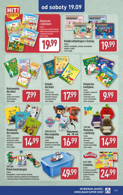 Aldi - gazetka promocyjna Pełny katalog! od poniedziałku 14.09 do soboty 19.09 - strona 45