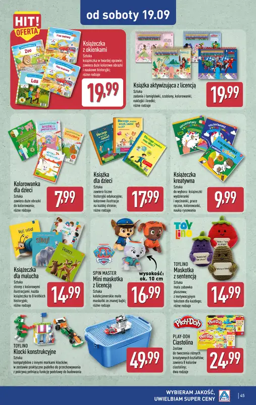 Aldi - gazetka promocyjna Pełny katalog! od poniedziałku 14.09 do soboty 19.09 - strona 45