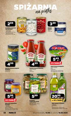 Netto - gazetka promocyjna Gazetka spożywcza od poniedziałku 14.09 do soboty 19.09 - strona 22