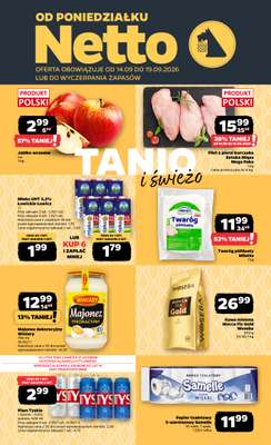 Netto - gazetka promocyjna Gazetka spożywcza od poniedziałku 14.09 do soboty 19.09