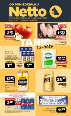Netto - gazetka promocyjna Gazetka spożywcza od poniedziałku 14.09 do soboty 19.09