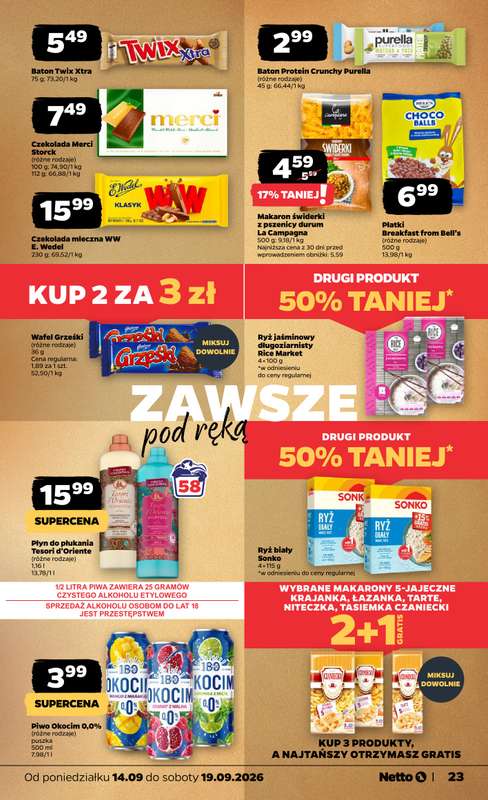 Netto - gazetka promocyjna Gazetka spożywcza od poniedziałku 14.09 do soboty 19.09 - strona 23