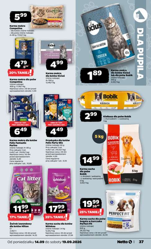 Netto - gazetka promocyjna Gazetka spożywcza od poniedziałku 14.09 do soboty 19.09 - strona 37