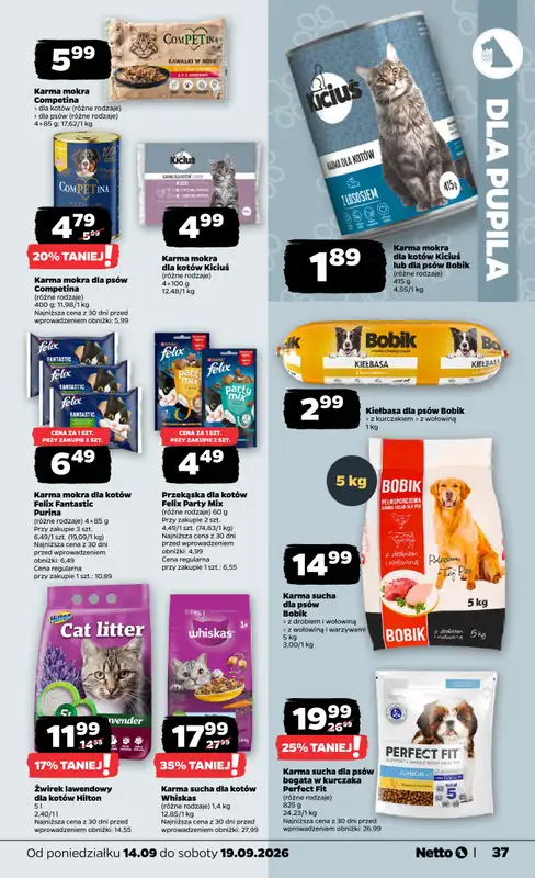 Netto - gazetka promocyjna Gazetka spożywcza od poniedziałku 14.09 do soboty 19.09 - strona 37