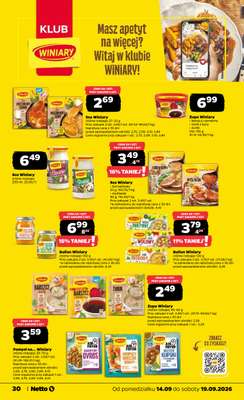 Netto - gazetka promocyjna Gazetka spożywcza od poniedziałku 14.09 do soboty 19.09 - strona 30
