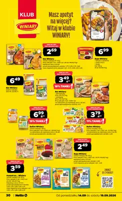 Netto - gazetka promocyjna Gazetka spożywcza od poniedziałku 14.09 do soboty 19.09 - strona 30