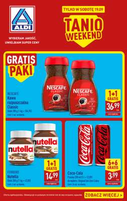 Aldi - gazetka promocyjna Najlepsze oferty na sobotę w Aldi! od soboty 19.09 do soboty 19.09