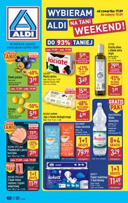 Aldi - gazetka promocyjna Weekend super cen w Aldi! od czwartku 17.09 do soboty 19.09