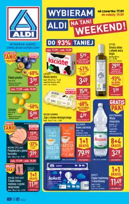 Aldi - gazetka promocyjna Weekend super cen w Aldi! od czwartku 17.09 do soboty 19.09
