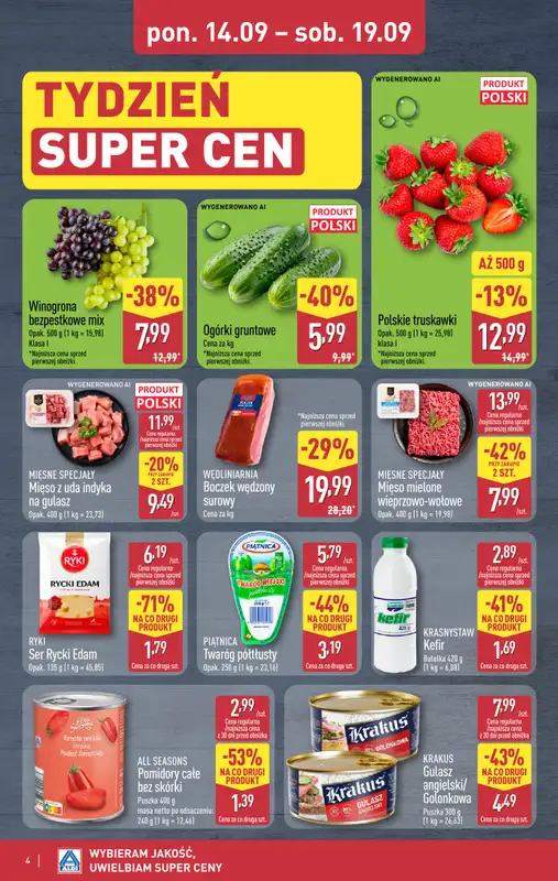 Aldi - gazetka promocyjna Weekend super cen w Aldi! od czwartku 17.09 do soboty 19.09 - strona 4
