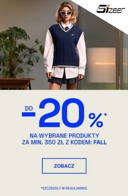 Sizeer - gazetka promocyjna Do -20% na wybrane produkty od czwartku 10.09 do środy 16.09