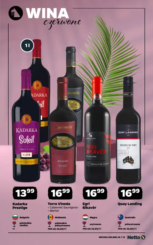 Netto - gazetka promocyjna Mocna Kolekcja - Wina od poniedziałku 14.09 do soboty 26.09 - strona 13