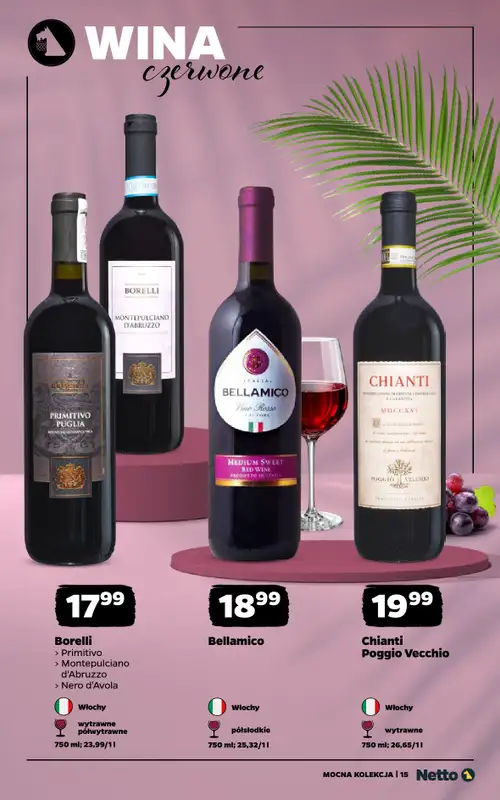 Netto - gazetka promocyjna Mocna Kolekcja - Wina od poniedziałku 14.09 do soboty 26.09 - strona 15