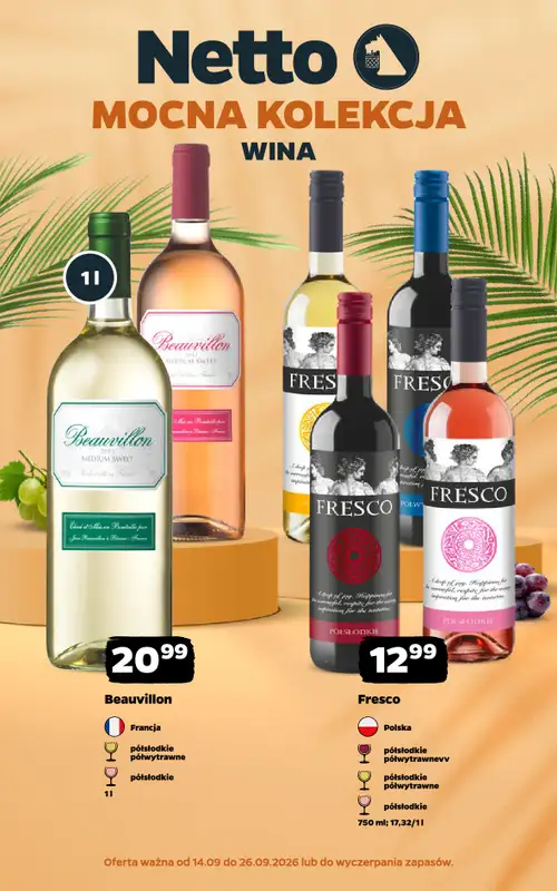 Netto - gazetka promocyjna Mocna Kolekcja - Wina  