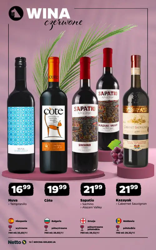 Netto - gazetka promocyjna Mocna Kolekcja - Wina od poniedziałku 14.09 do soboty 26.09 - strona 14