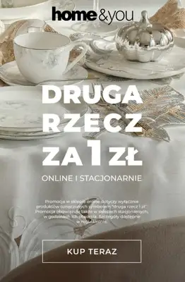 home&you - gazetka promocyjna Druga rzecz za 1 zł! od czwartku 10.09 do wtorku 15.09